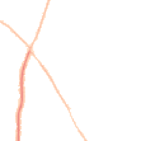 Night-time road noise heatmap for CO5 0DD