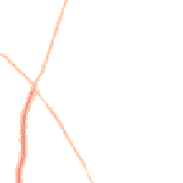 Night-time road noise heatmap for CO5 0DH