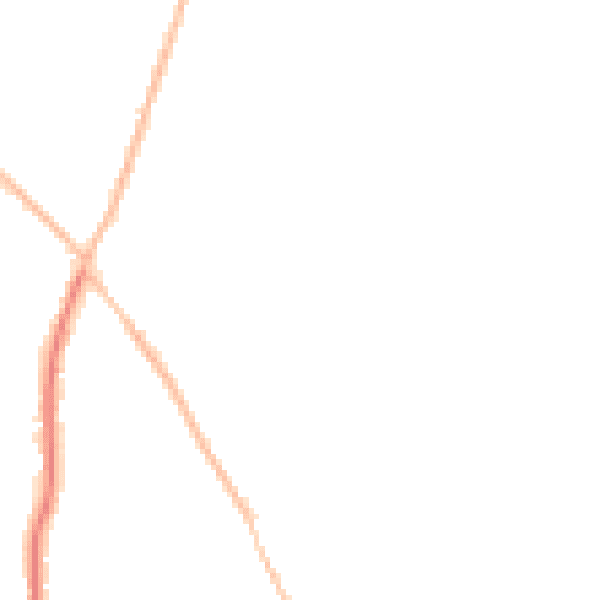 Night-time road noise heatmap for CO5 0DL