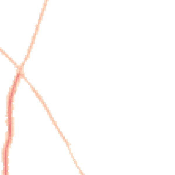 Night-time road noise heatmap for CO5 0DP
