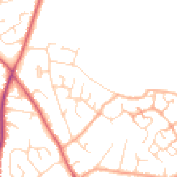 Daytime road noise heatmap for CO5 0DR