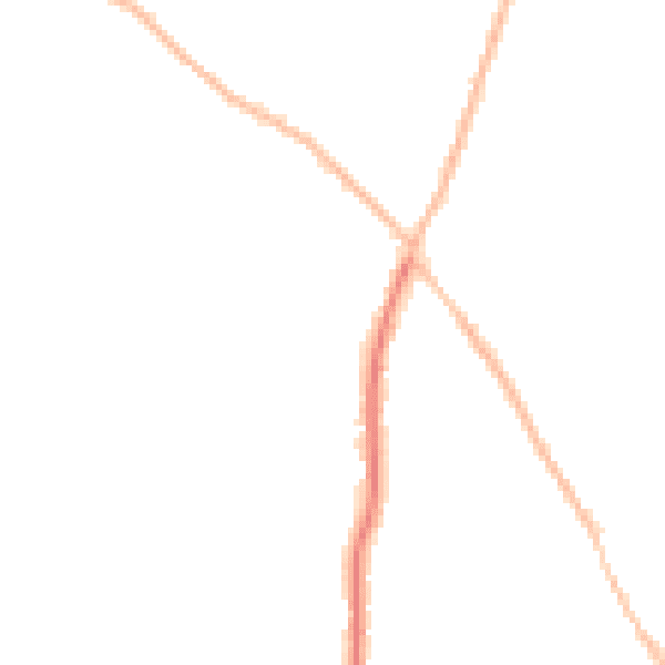 Night-time road noise heatmap for CO5 0FN