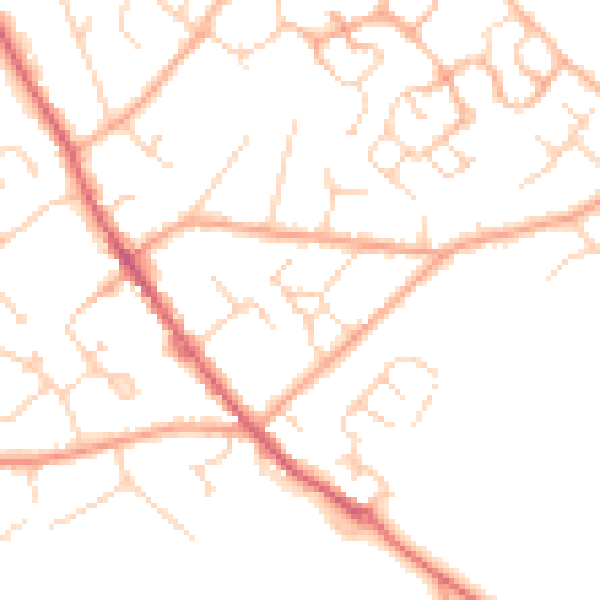 Daytime road noise heatmap for CO5 0FQ
