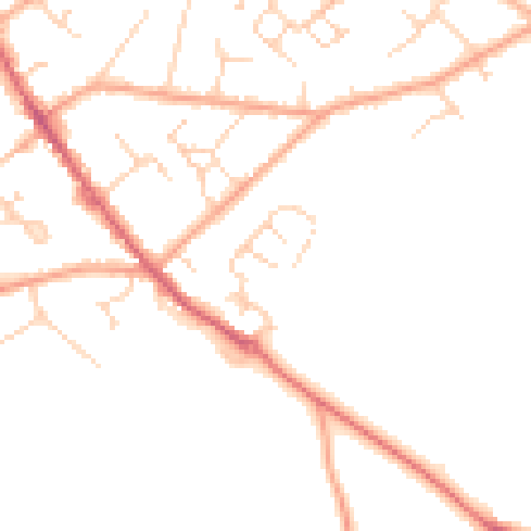 Daytime road noise heatmap for CO5 0FZ