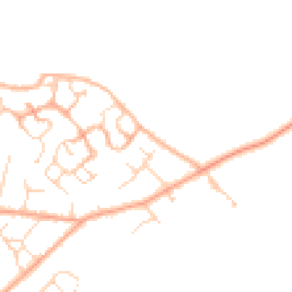 Daytime road noise heatmap for CO5 0JX