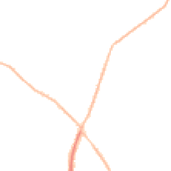 Night-time road noise heatmap for CO5 0NY