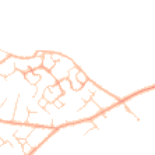 Daytime road noise heatmap for CO5 0PY