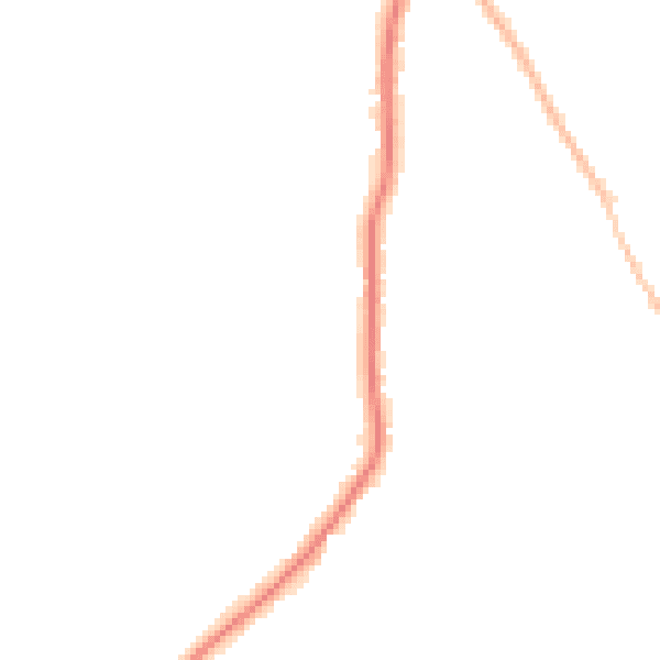 Night-time road noise heatmap for CO5 0QF