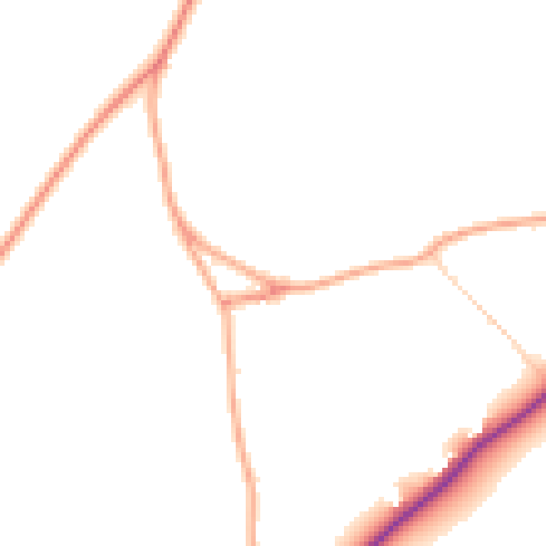 Daytime road noise heatmap for CO5 0QH
