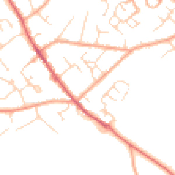 Daytime road noise heatmap for CO5 0RA