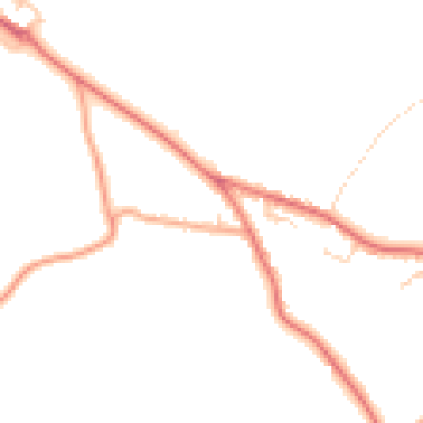 Daytime road noise heatmap for CO5 0RY