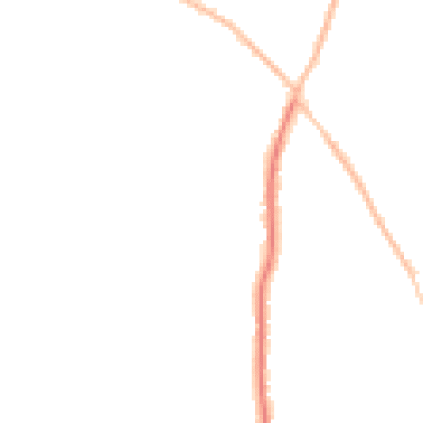 Night-time road noise heatmap for CO5 0TY
