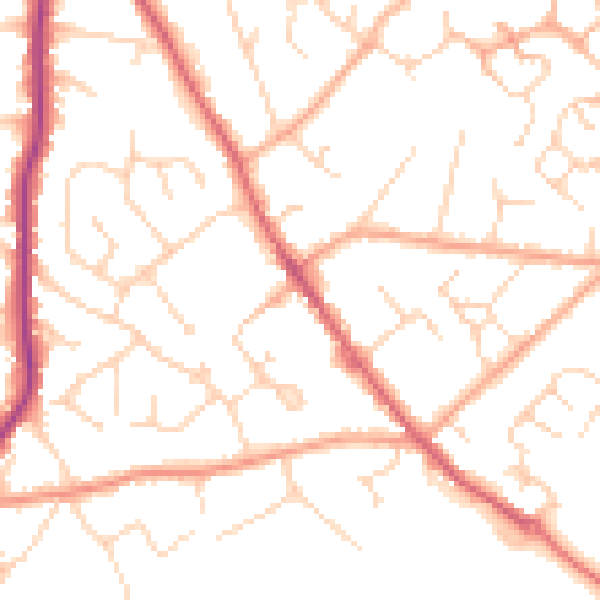 Daytime road noise heatmap for CO5 0UP