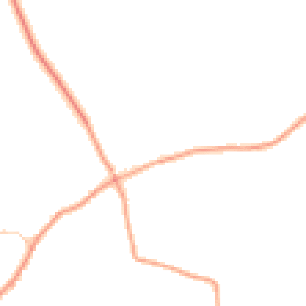 Daytime road noise heatmap for CO5 7BN