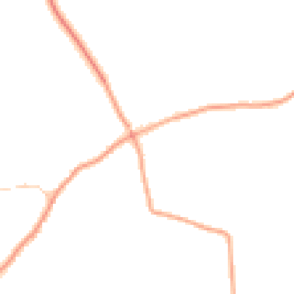 Daytime road noise heatmap for CO5 7BQ