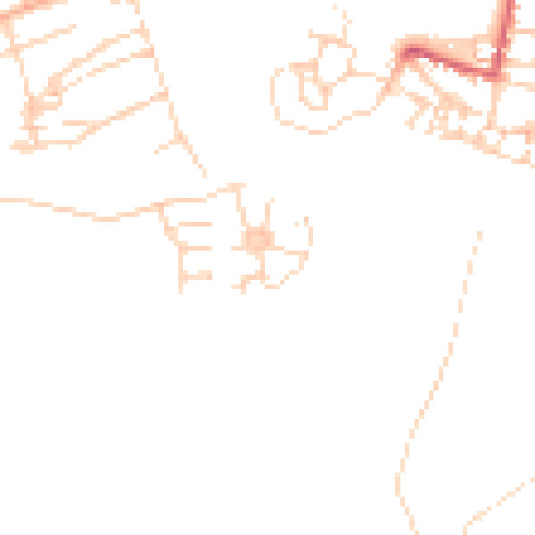 Daytime road noise heatmap for CO5 7DH