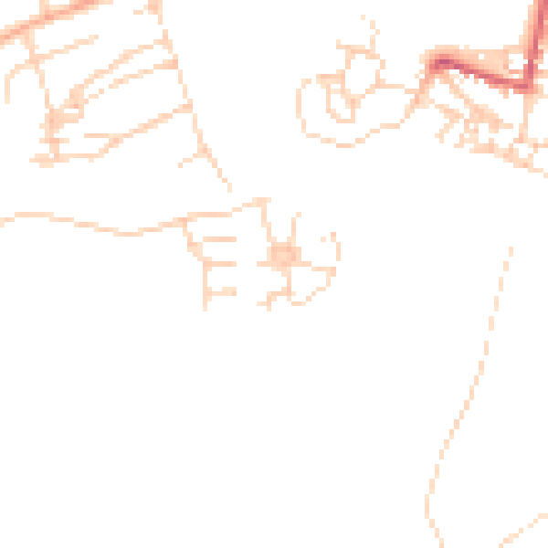 Daytime road noise heatmap for CO5 7DL