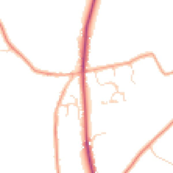 Daytime road noise heatmap for CO5 7LF