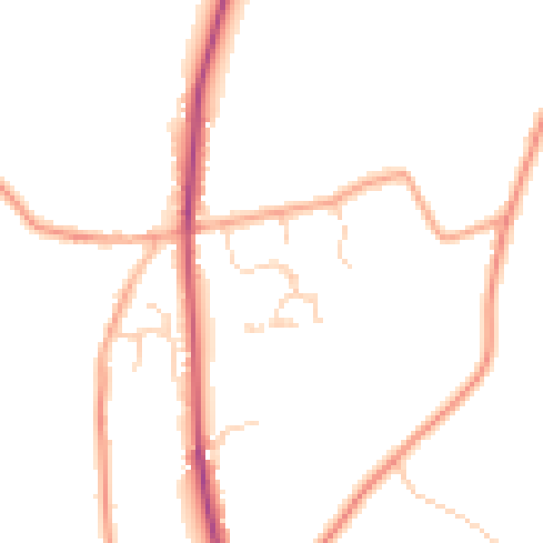 Daytime road noise heatmap for CO5 7LP