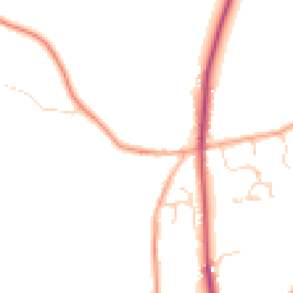 Daytime road noise heatmap for CO5 7NH