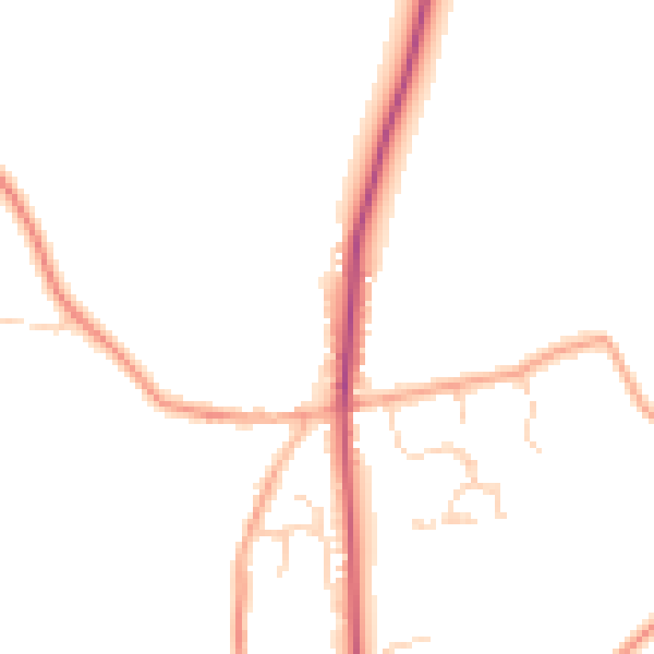 Daytime road noise heatmap for CO5 7NR