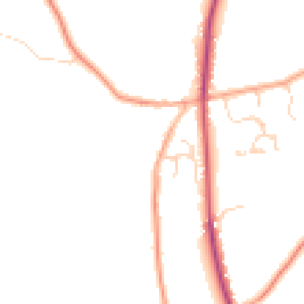Daytime road noise heatmap for CO5 7PA