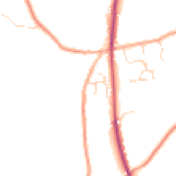 Daytime road noise heatmap for CO5 7PB