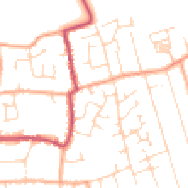 Daytime road noise heatmap for CO5 8DQ