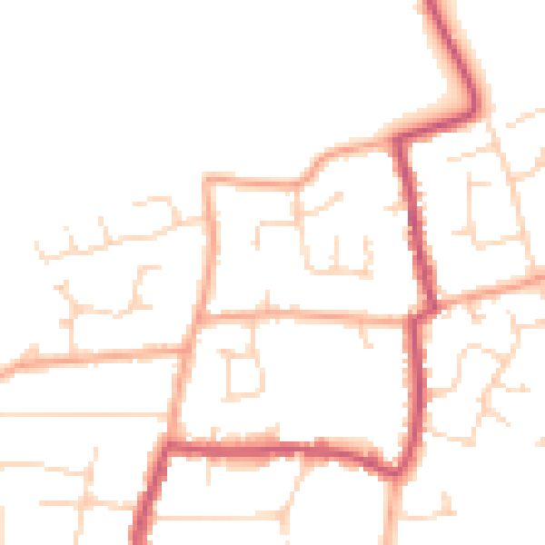 Daytime road noise heatmap for CO5 8DY