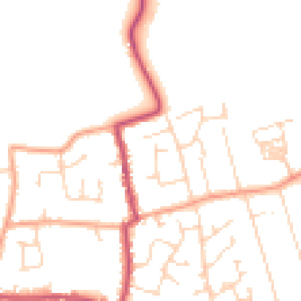Daytime road noise heatmap for CO5 8EF