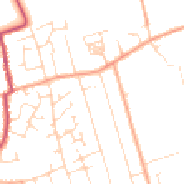 Daytime road noise heatmap for CO5 8EU