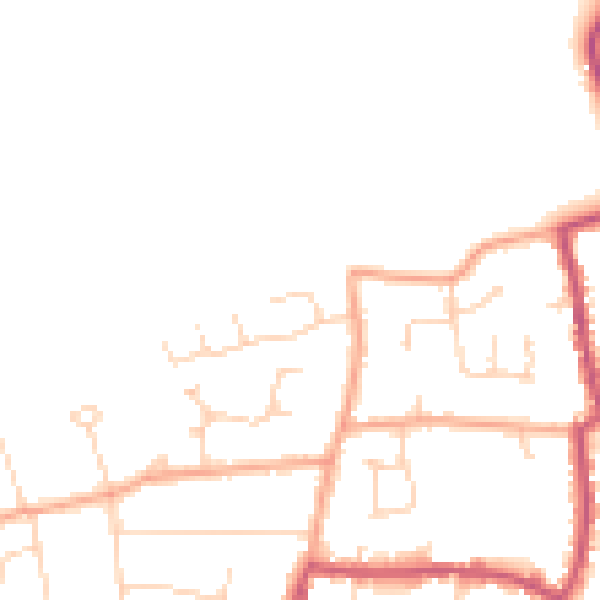 Daytime road noise heatmap for CO5 8LA