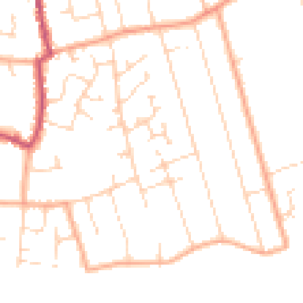 Daytime road noise heatmap for CO5 8LZ