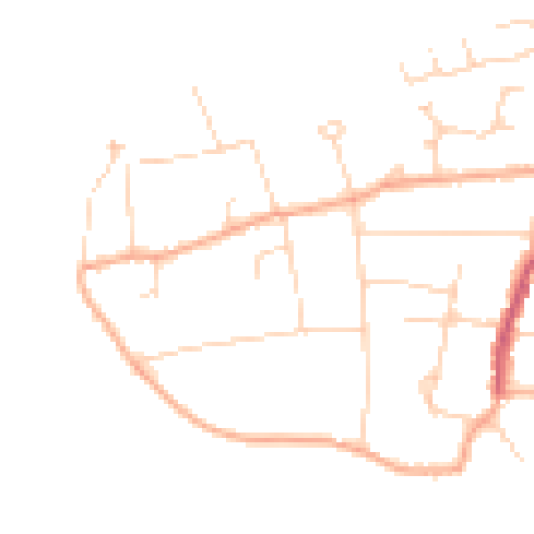 Daytime road noise heatmap for CO5 8NJ