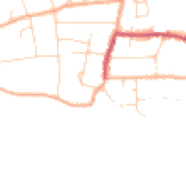 Daytime road noise heatmap for CO5 8QE