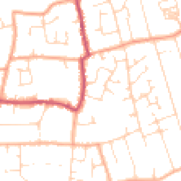 Daytime road noise heatmap for CO5 8SR