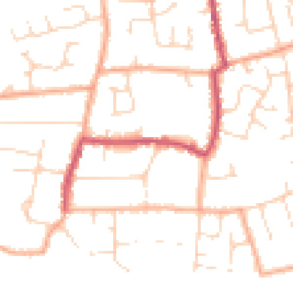Daytime road noise heatmap for CO5 8TL