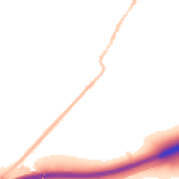 Night-time road noise heatmap for CO5 9AR