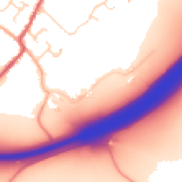 Daytime road noise heatmap for CO5 9BQ