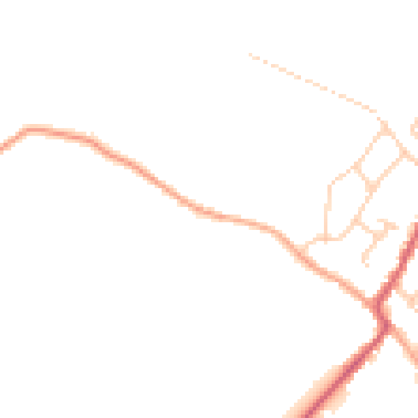 Daytime road noise heatmap for CO5 9BX