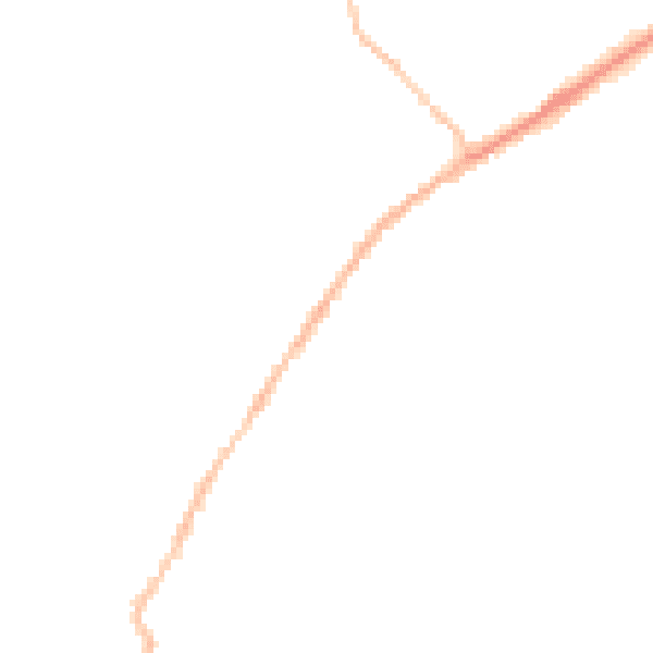 Night-time road noise heatmap for CO5 9DL