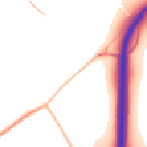 Night-time road noise heatmap for CO5 9ED