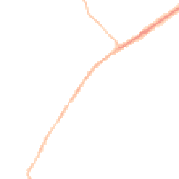 Night-time road noise heatmap for CO5 9EF