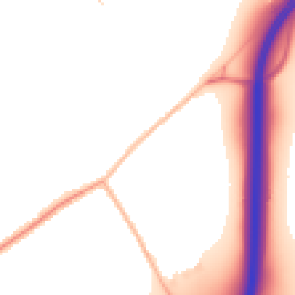Night-time road noise heatmap for CO5 9ET