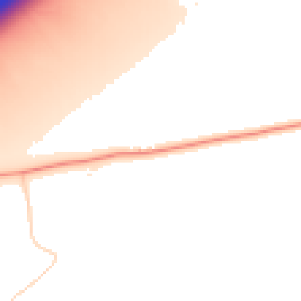 Daytime road noise heatmap for CO5 9EZ