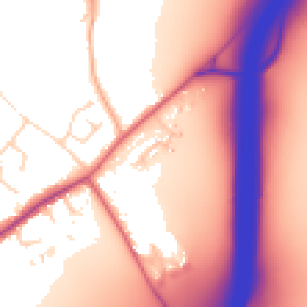 Daytime road noise heatmap for CO5 9GF