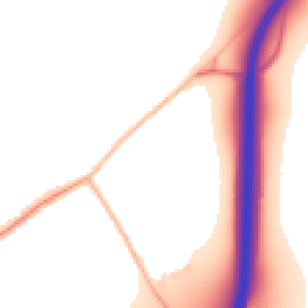Night-time road noise heatmap for CO5 9GF