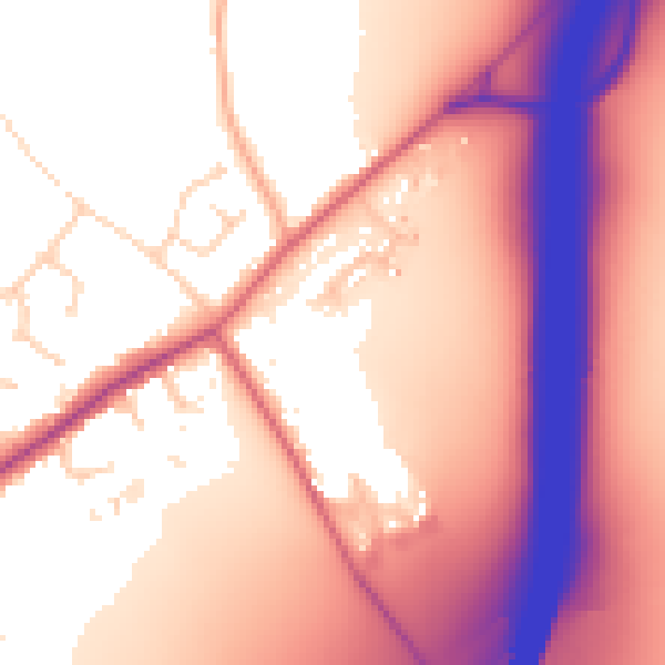 Daytime road noise heatmap for CO5 9GP