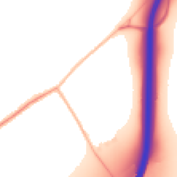 Night-time road noise heatmap for CO5 9GP