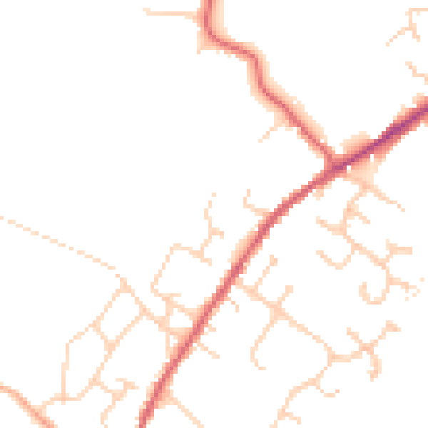 Daytime road noise heatmap for CO5 9JF